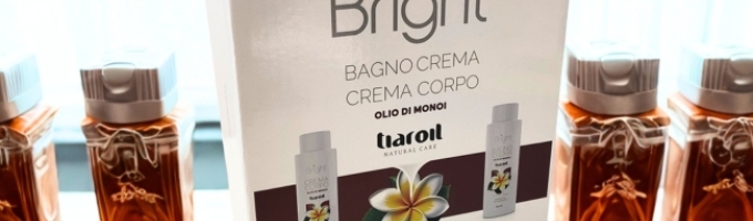 Bright Tiaroil | Bagno Crema e Crema Corpo da 250ml con Olio di Monoi